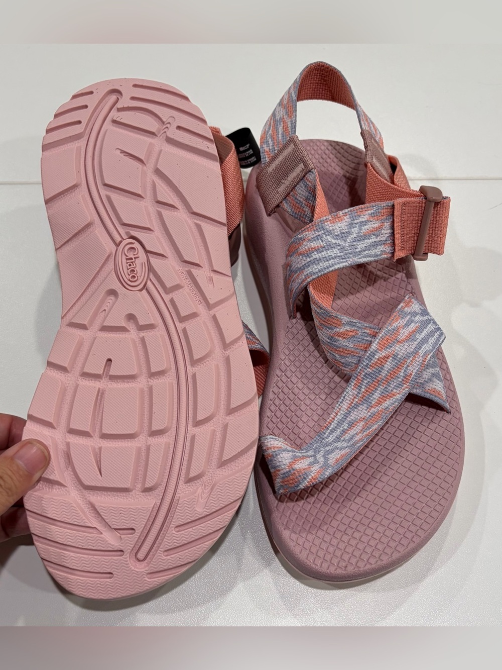 Chaco Women's Size 8 Mega ZCloud Sport Sandals Water Shoes NWT Adjustable Pink - Picture 5 of 9